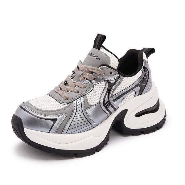 Kadınlar için Küçük Beden Platform Sier Moda Rahat Sneaker'lar