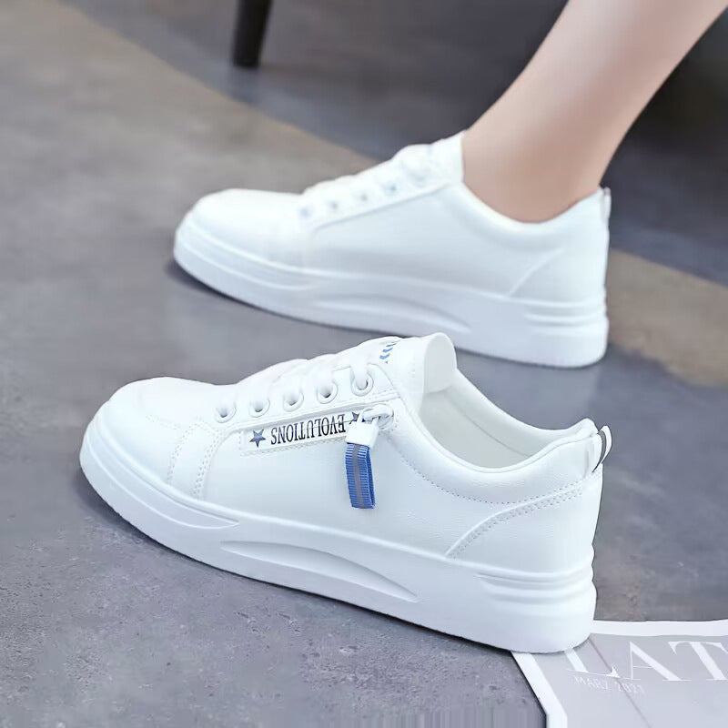 Kadınlar Beyaz Yaz Nefes Alabilir File Spor Tahta Sneaker