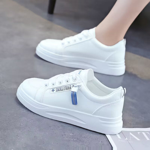 Kadınlar Beyaz Yaz Nefes Alabilir File Spor Tahta Sneaker