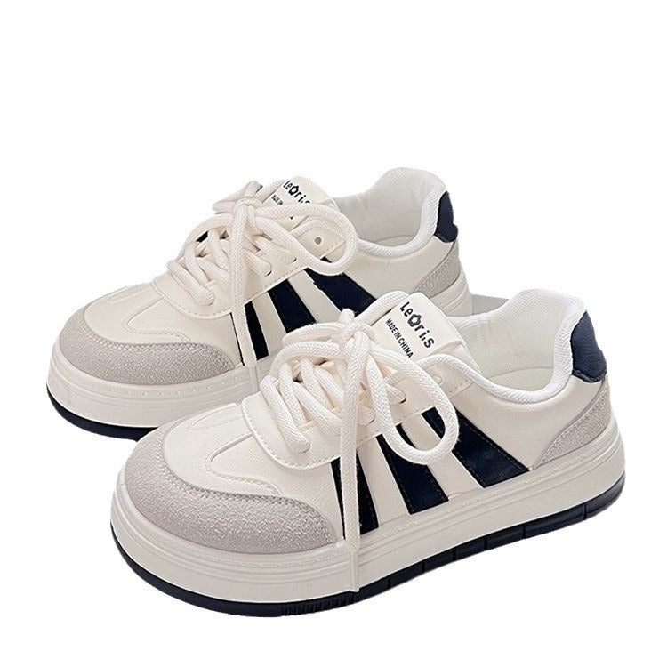 Kadın Ulusal Moda Çizgili Platform Kore Moda Sneaker'ları
