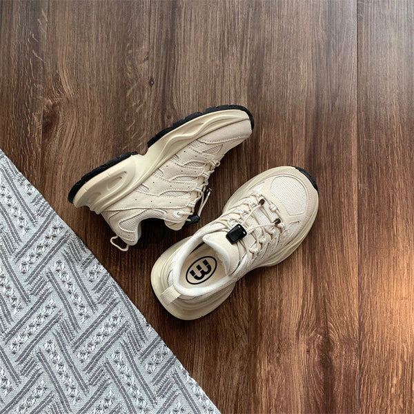 Kadın Platform Balık Kılçığı Yaz Koşu Yüksek Sneakerlar