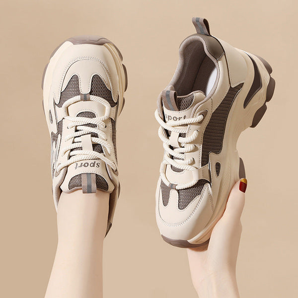 Kadın Spor Baba Kalın Taban Yumuşak Yükseltici Sneakerlar