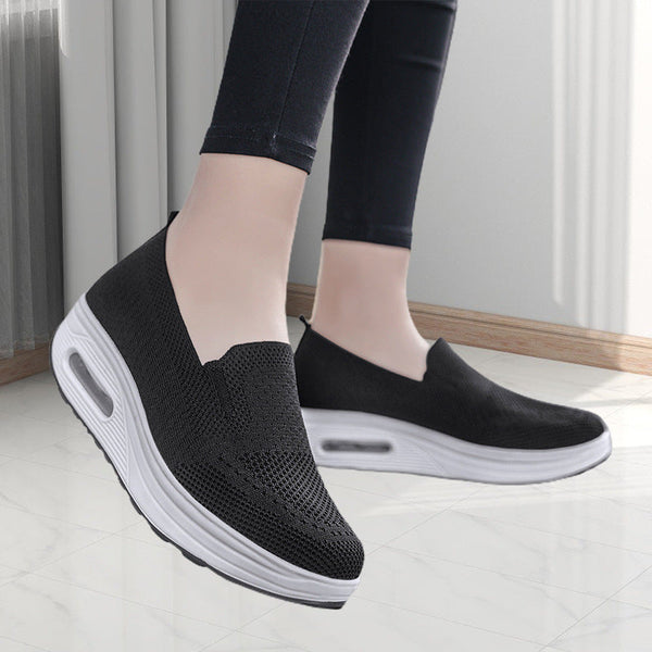 Kadınlar için Nefes Alabilir Fly Dokuma Ağı Tek Pedal Spor Ayakkabıları