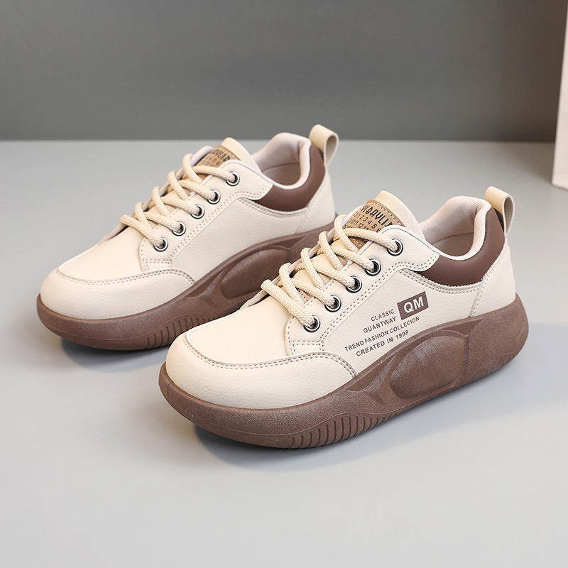 Kadınlar İçin Bahar Platform Yüksekliği Artıran Kore Spor Sokak Sneaker'ları