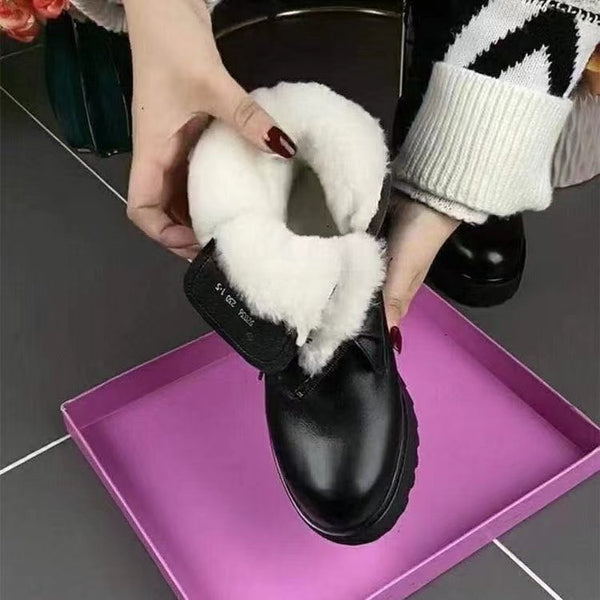Kadınlar için Yumuşak Peluş Kalın Pamuk Kış Alt Botları
