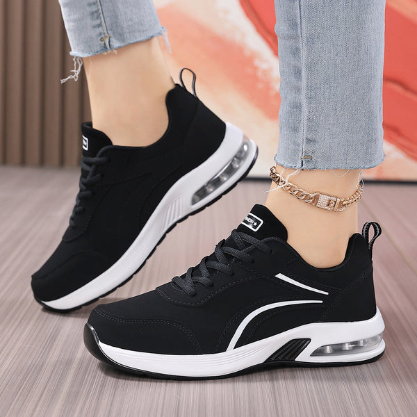Kadınların Şık Dokuma Moda Kareli Nefes Alabilen Sneaker'ları
