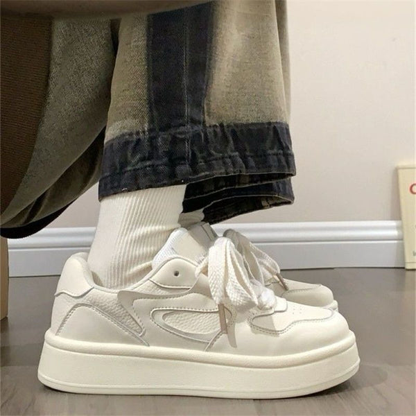 Kadın Platform Beyaz Trendy Niş Spor Ayakkabılar