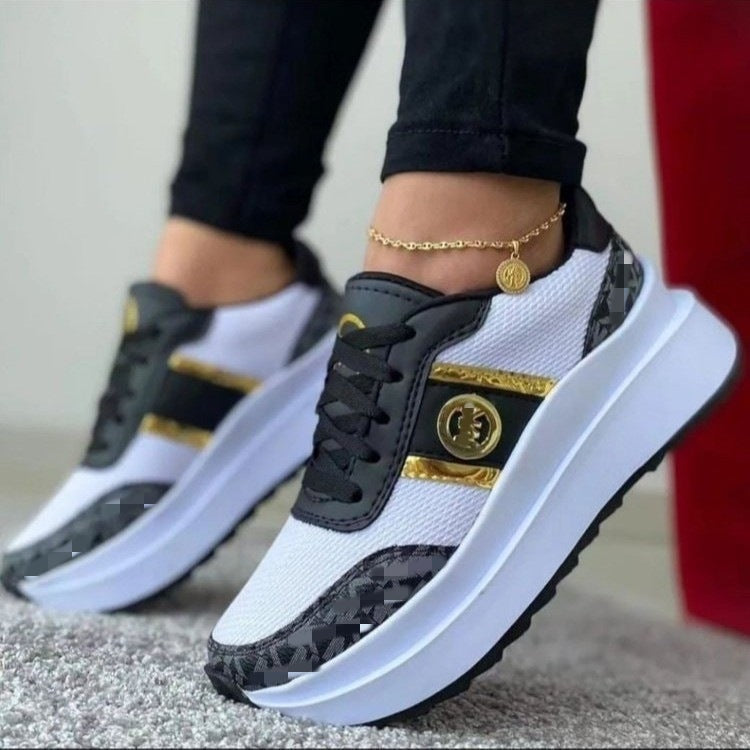 Kadınlar İçin Platform Büyük Beden Renk Uyumlu Spor Sneakerlar