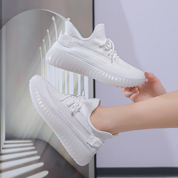 Kadınlar için Hindistan Cevizi Uçan Dokuma Jel Kore Tarzı Sneaker