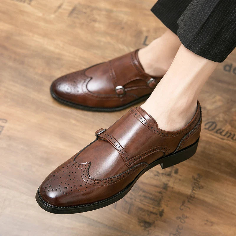 Stefano Gentile Deri Monk Strap Ayakkabıları