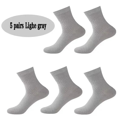 5 Çift Bambu Kumaş Orta Çorap