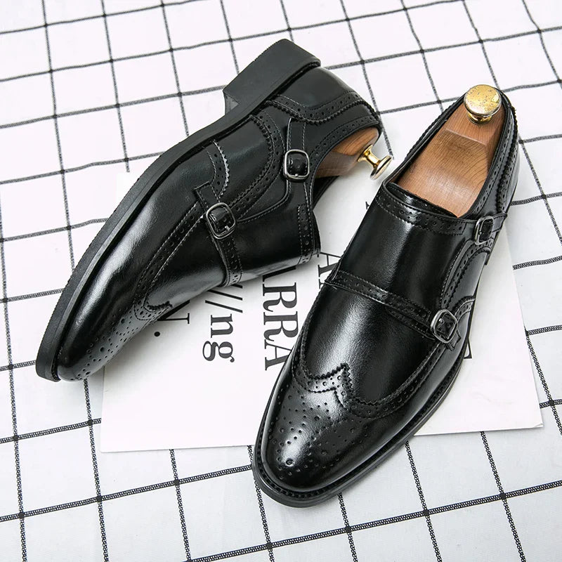 Stefano Gentile Deri Monk Strap Ayakkabıları