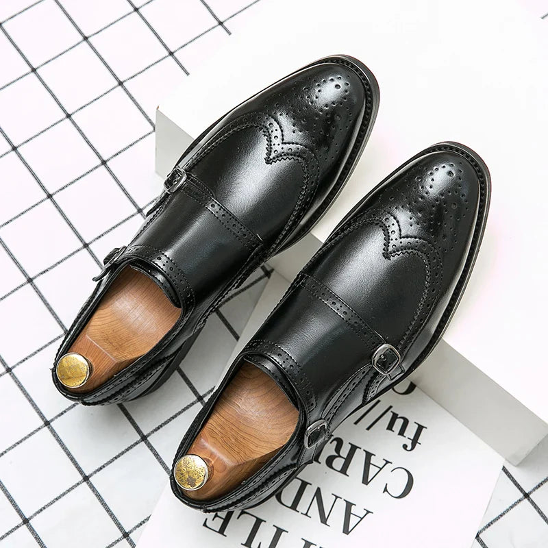 Stefano Gentile Deri Monk Strap Ayakkabıları