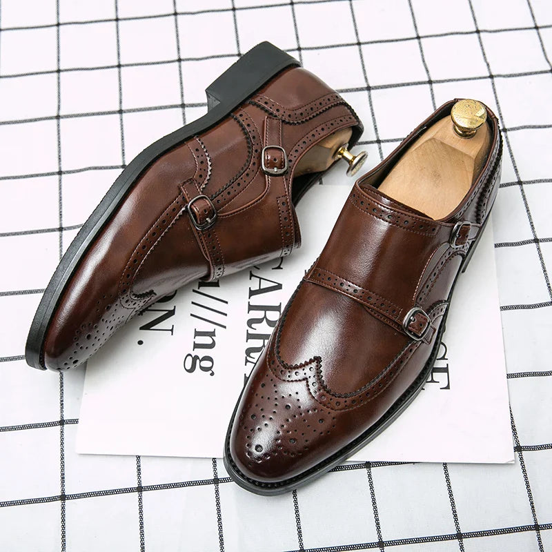 Stefano Gentile Deri Monk Strap Ayakkabıları