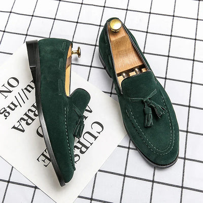 Michele Fabris Süet Loaferlar, Püsküllü