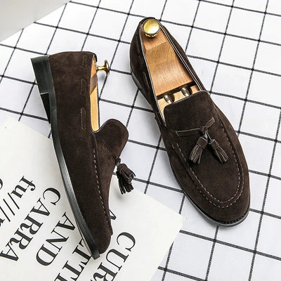 Michele Fabris Süet Loaferlar, Püsküllü
