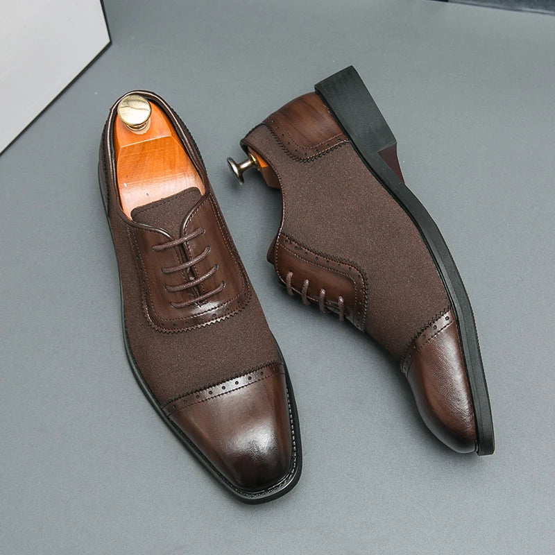 Luca Pellegrini Deri Oxford Brogue Ayakkabılar