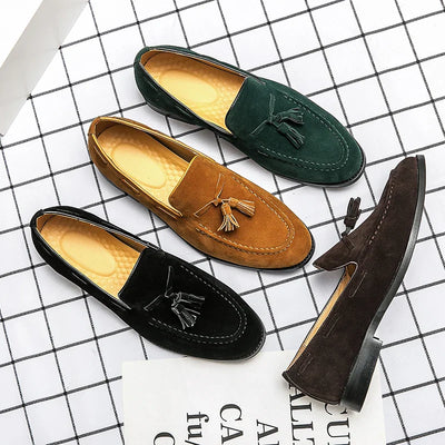 Michele Fabris Süet Loaferlar, Püsküllü