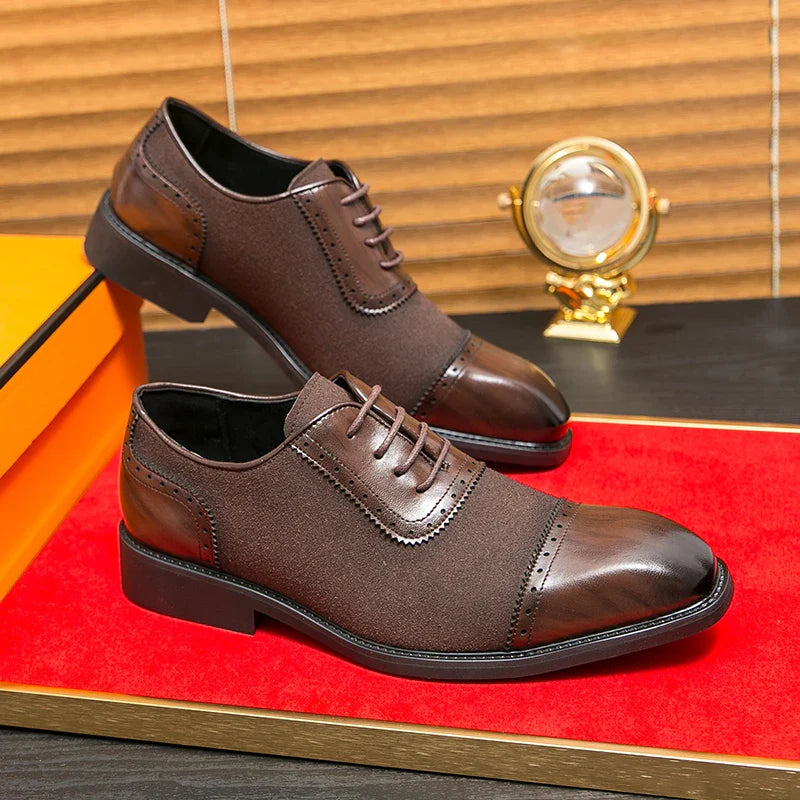 Luca Pellegrini Deri Oxford Brogue Ayakkabılar