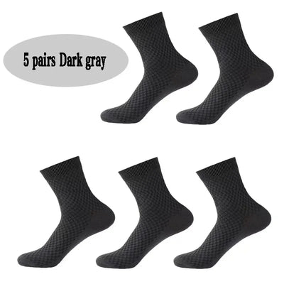5 Çift Bambu Kumaş Orta Çorap