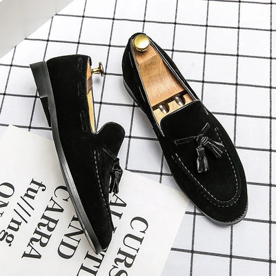 Michele Fabris Süet Loaferlar, Püsküllü