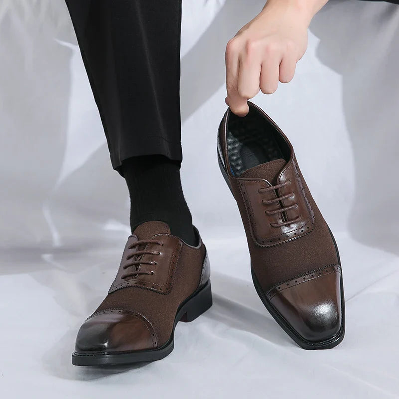 Luca Pellegrini Deri Oxford Brogue Ayakkabılar