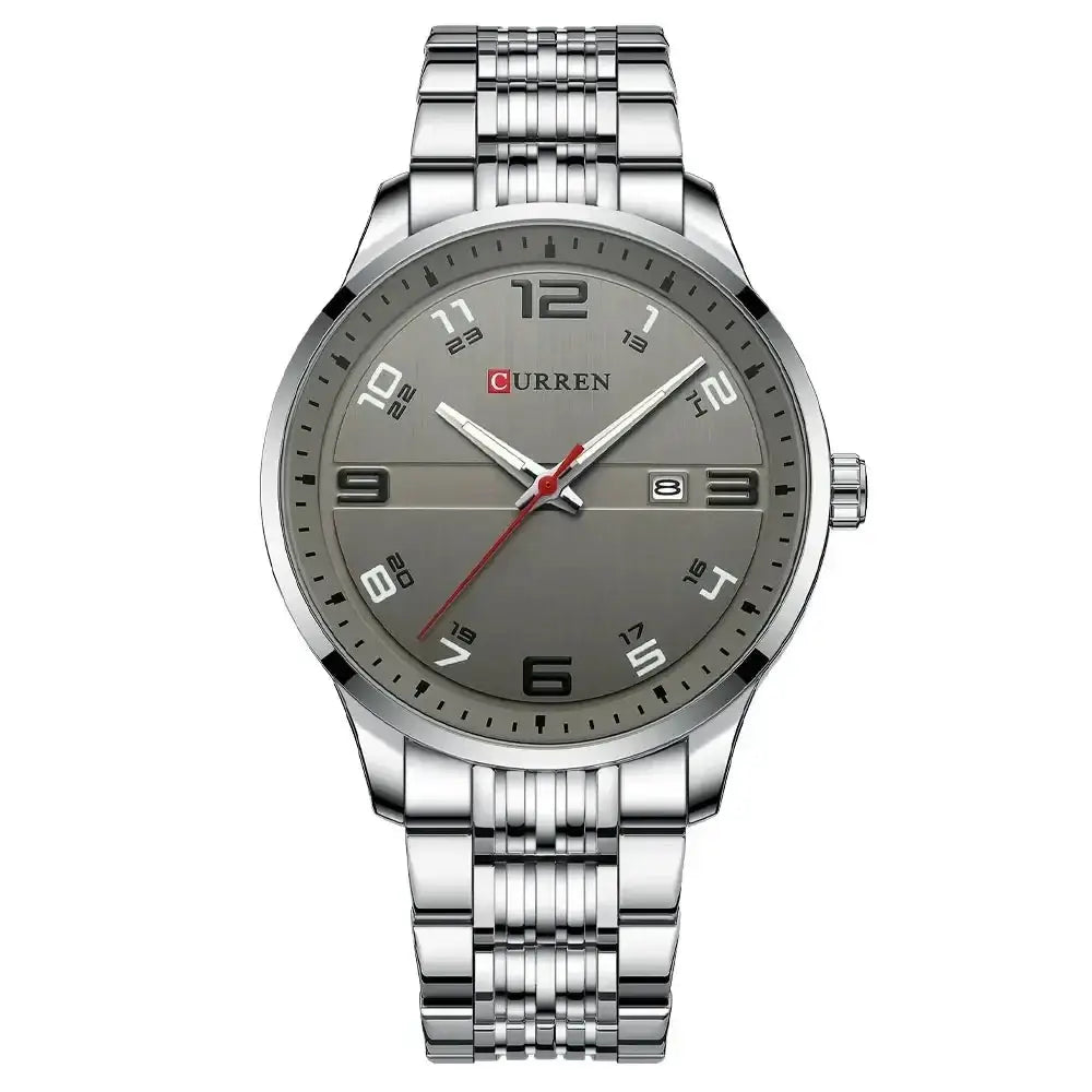 Klasik Saat: Gümüş Metal Bilezikli Tempus Saat