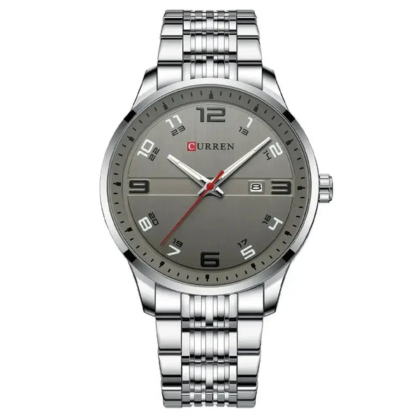 Klasik Saat: Gümüş Metal Bilezikli Tempus Saat