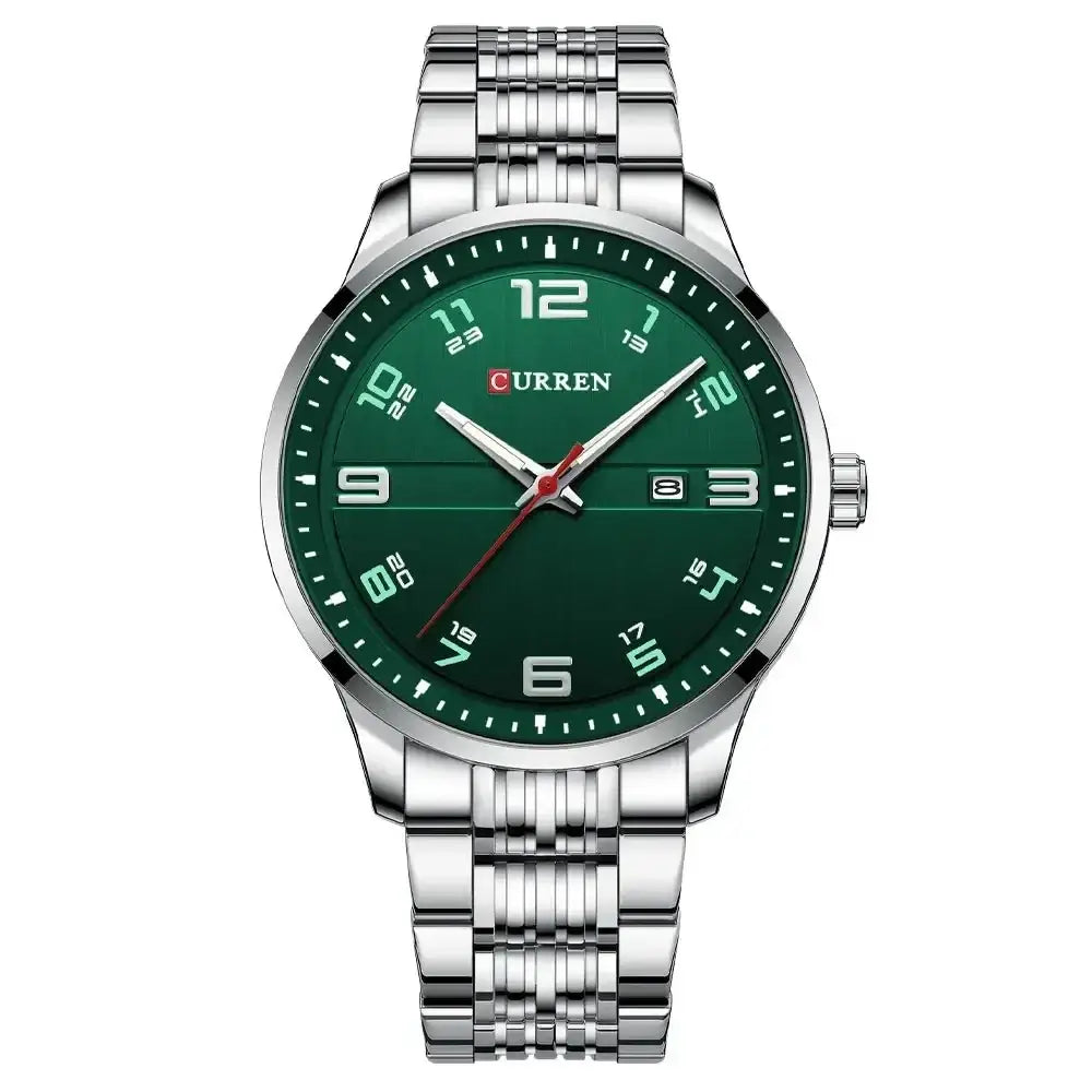 Klasik Saat: Gümüş Metal Bilezikli Tempus Saat